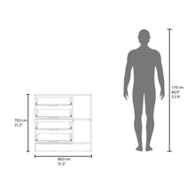 Organizador Kati, Wengue con cuatro cajones ZF