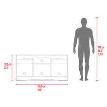 Mesa Para Tv Fiorenzi, Nogal y Wengue, con espacio para TV de 55"