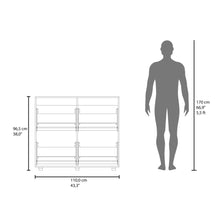 Zapatero Opal, Blanco, con 4 puertas abatibles ZF