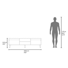 Mesa Para Tv Polaris, Nogal Europeo, para tv de hasta 75 pulgadas ZF
