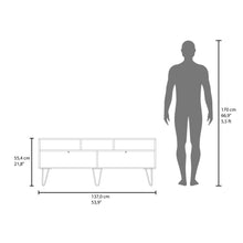 Mesa para TV Tory, Blanco y Fresno Europeo, con Espacio Para Televisor de Hasta 60 Pulgadas ZF