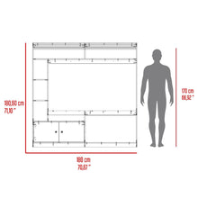 Mesa Para Tv Roy, Capri y Fresno Europeo, con Espacio Para Televisor de 50 Pulgadas