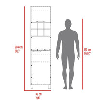 Alacena Atica, Blanco y Café Claro, con espacio para guardar botellas de vino