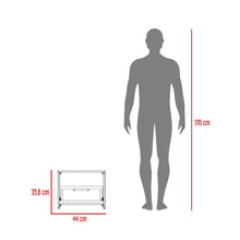 Mesa de Noche Oliveri, Café Claro, con un cajón