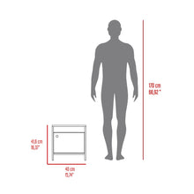 Mesa de Noche Armonía X2, Bardolino y Blanco Nevado, con Un Cajón Organizador y Amplio Espacio