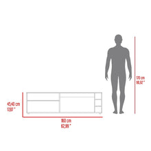 Mesa para TV Sunta, Nogal Europeo, Con amplios espacios para ubicar dispositivos de entretenimiento 70"