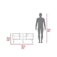 Mesa Para TV Mirabella, Wengue y Toquilla, Con dos puertas para tv 55"