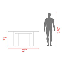 Mesa para Comedor Ted, Avellana, con Amplia Superficie, No Incluye Sillas