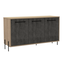 Mueble Auxiliar Tulsa, Beige y Gris, con Variedad de Entrepaños