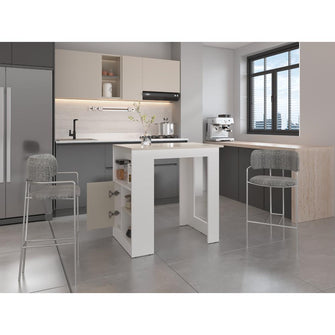 Barra de Cocina Atica, Blanco Duqueza y Capri, con un diseño moderno