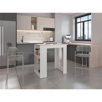 Barra de Cocina Atica, Blanco Duqueza y Capri, con un diseño moderno