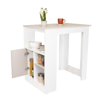 Barra de Cocina Atica, Blanco Duqueza y Capri, con un diseño moderno