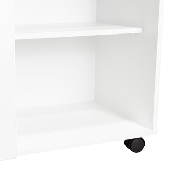 Barra de Cocina Movix, Blanco y Macadamia, con dos entrepaños internos para almacenamiento