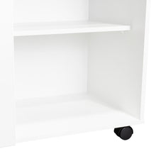 Barra de Cocina Movix, Blanco y Macadamia, con dos entrepaños internos para almacenamiento
