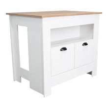 Barra de Cocina Arlet, Blanco y Macadamia, con amplios espacios de almacenamiento ZF