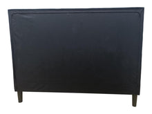 Cama Doble Vertex, Negro, Madera roble tapizada