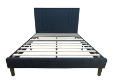 Cama Doble Majestic, Negro, Madera roble tapizada