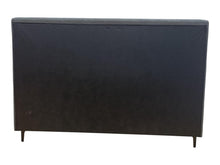 Cama Doble Prisma, Gris Oscuro, Madera roble tapizada