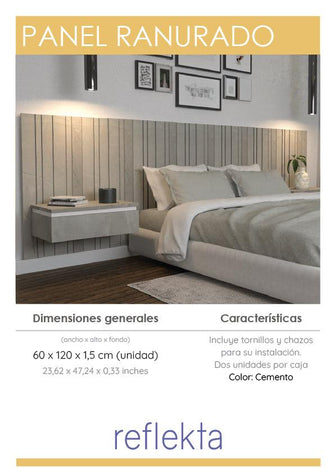 Panel Decorativo Ranurado, Agata, para Decorar tus Espacios X2