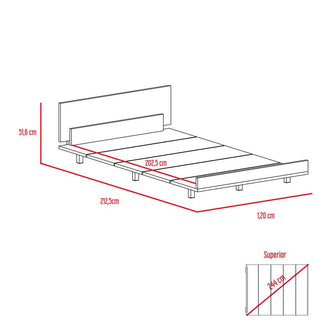 Cama Sencilla Wesley, Beige, Incluye Tendido de Tablones