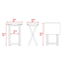 Mesa Auxiliar Plegable, Fresno Europeo, facil ensamble
