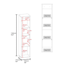 Mueble  Auxiliar para Baño High, Capri y Kronos Blanco, con espacio para almacenar objetos y es de facil instalación ZF
