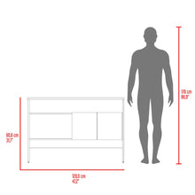Mueble Recibidor Clasic, Avellana y Wengue, Con dos puertas y dos entrepaños