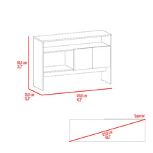 Mueble Recibidor Clasic, Avellana y Wengue, Con dos puertas y dos entrepaños