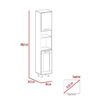 Alacena Kazán, Beige y Gris, con Dos Puertas y Entrepaños