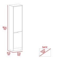 Alacena Soler, Blanco Duqueza y Macadamia, con dos puertas abatibles