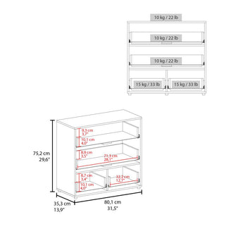 Organizador Apina, Blanco, con cuatro cajones deslizables ZF