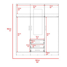 Closet Gate, Wengue, con gran pacidad de almacenamiento incluye espejo ZF