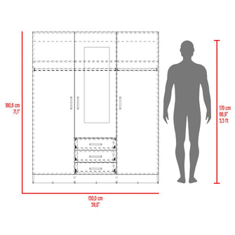 Closet Gate, Wengue, con gran pacidad de almacenamiento incluye espejo ZF