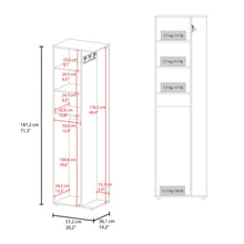 Mueble de Aseo Cruella, Wengue, Incluye colgador para escobas ZF