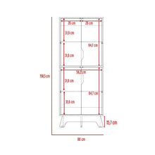 Alacena Aqua, Café Claro y Blanco, con Cuatro Puertas Abatibles