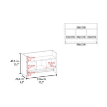Gabinete de Baño Beki, Kronos Blanco, con espacio para ubicar objetos y un tubo para colgar toallas ZF
