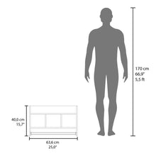 Gabinete de Baño Beki, Kronos Blanco, con espacio para ubicar objetos y un tubo para colgar toallas ZF