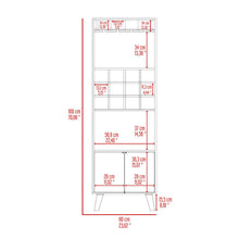 Bar Mirabella, Cocoa, con Dos Puertas Abatibles y Espacio para Almacenar Copas