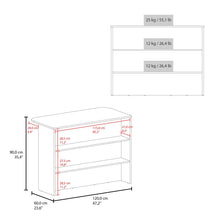 Barra de Cocina Diamante, Kronos Blanco y Kronos Wengue, Con Entrepaños ZF