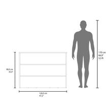 Barra de Cocina Diamante, Kronos Blanco y Kronos Wengue, Con Entrepaños ZF