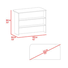 Barra de Cocina Diamante, Blanco y Milan, Con Entrepaños