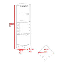 Bar Esquinero Renens, Nogal y Capri, con espacio superior para almacenar copas de vino