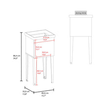 Mueble De Lavado Independiente Barium, Kronos Blanco, Con orificio para drenaje incluye lavamanos no grifería ZF