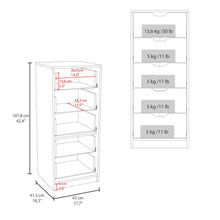 Organizador Brasilia, Azul y Kronos Fresno, con cinco cajones multiusos deslizables
