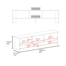 Mesa Para Tv Belga, Kronos Blanco y Kronos Fresno, Para Televisor Hasta 65" ZF