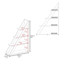 Biblioteca Wide, Wengue, con Entrepaños y Diseño Moderno