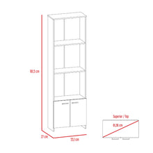 Biblioteca Milán, Café Claro, con Dos Puertas Abatibles y Tres Entrepaños