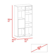 Biblioteca Escalera Momi, Bardolino y Blanco, con espacio para ubicar objetos decorativos
