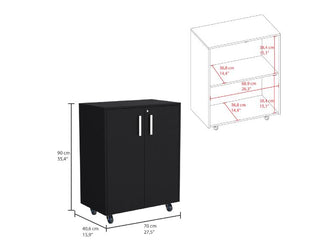 Archivador Multiusos Sándalo, Wengué, con cerradura y llave para puerta