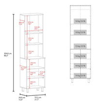 Alacena Bombona, Blanco, con espacio para horno microondas ZF